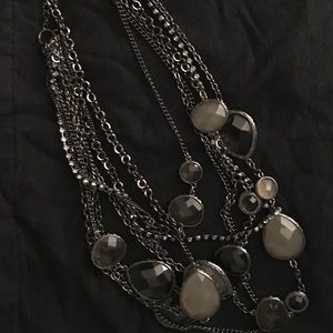 Multi layer Necklace Black & Grey